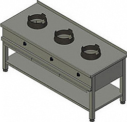 Плита газовая Вулкан KSW 03 8787 WOK