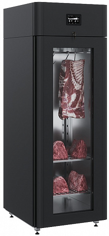 Шкаф холодильный POLAIR CS107-Meat стеклянная дверь, черный, тип 2