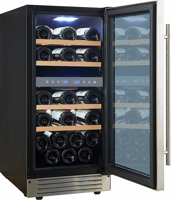 Винный шкаф Cellar Private CP027-2T серебристая дверь