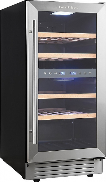 Винный шкаф Cellar Private CP027-2T серебристая дверь