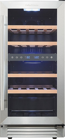 Винный шкаф Cellar Private CP027-2T серебристая дверь