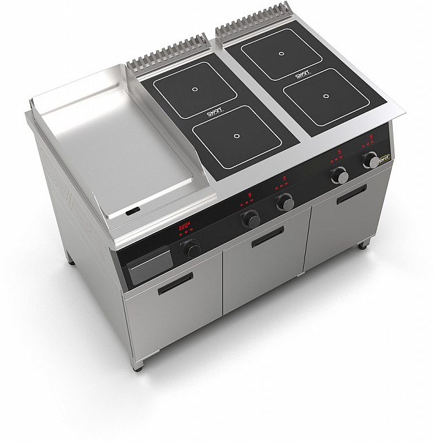Плита индукционная комбинированная SMART INDUCTION K76-35PKB (с грилем)