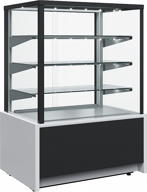 Витрина тепловая Carboma KC70 SH 0,9-1 Light Техно (9006-9005, черная)