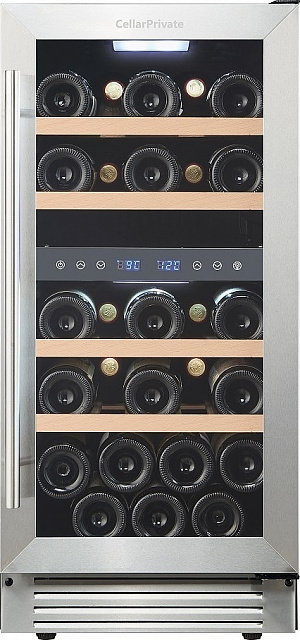 Винный шкаф Cellar Private CP027-2T серебристая дверь